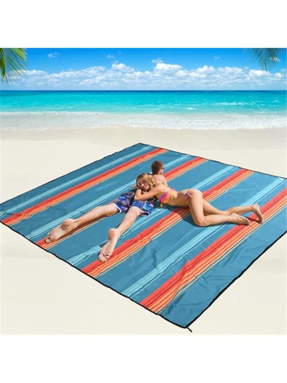Beach Blanket Waterproof Sandproof Picnic Mat Outdoor Camping Nylon Green